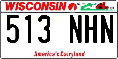 WI license plate 513NHN