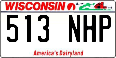 WI license plate 513NHP