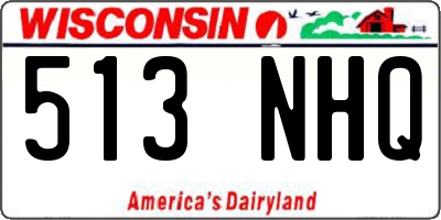 WI license plate 513NHQ