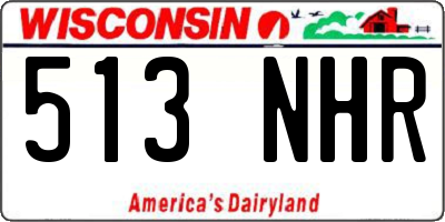 WI license plate 513NHR