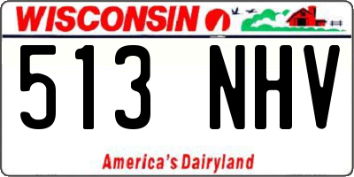 WI license plate 513NHV