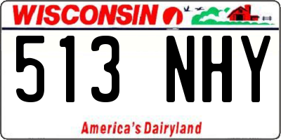 WI license plate 513NHY