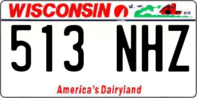 WI license plate 513NHZ