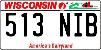 WI license plate 513NIB