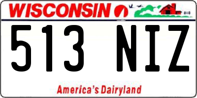 WI license plate 513NIZ
