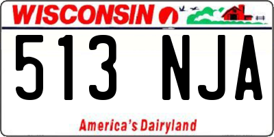 WI license plate 513NJA