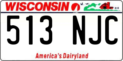 WI license plate 513NJC