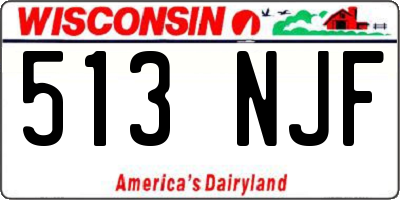 WI license plate 513NJF