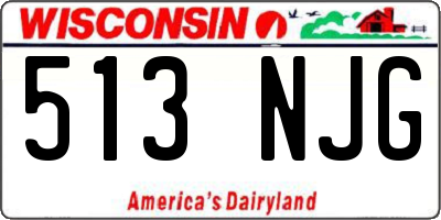 WI license plate 513NJG