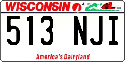 WI license plate 513NJI