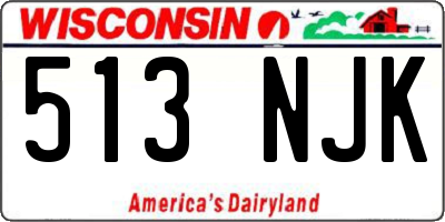 WI license plate 513NJK