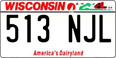 WI license plate 513NJL