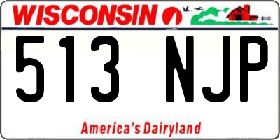 WI license plate 513NJP