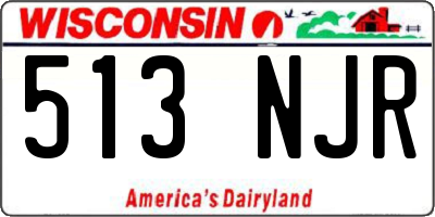 WI license plate 513NJR