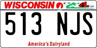 WI license plate 513NJS