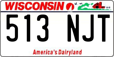 WI license plate 513NJT