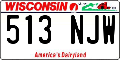 WI license plate 513NJW