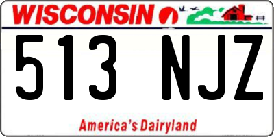 WI license plate 513NJZ