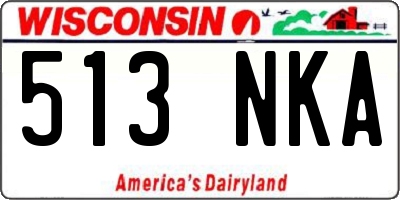WI license plate 513NKA