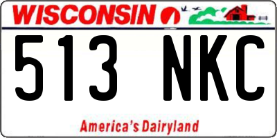 WI license plate 513NKC