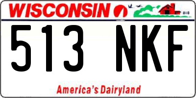 WI license plate 513NKF