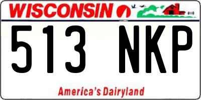 WI license plate 513NKP