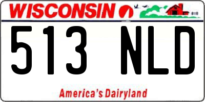 WI license plate 513NLD