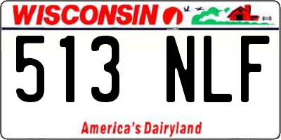 WI license plate 513NLF