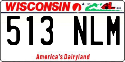 WI license plate 513NLM
