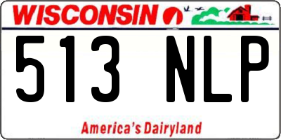 WI license plate 513NLP