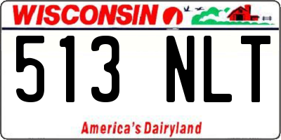 WI license plate 513NLT