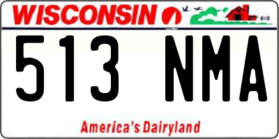 WI license plate 513NMA