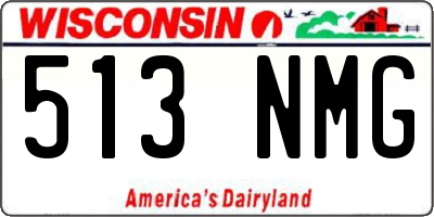 WI license plate 513NMG