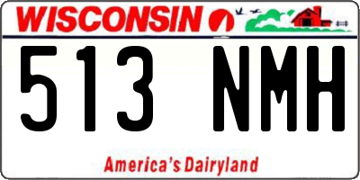 WI license plate 513NMH