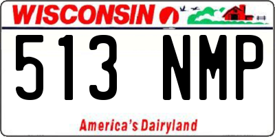 WI license plate 513NMP