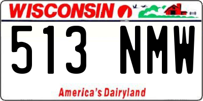WI license plate 513NMW