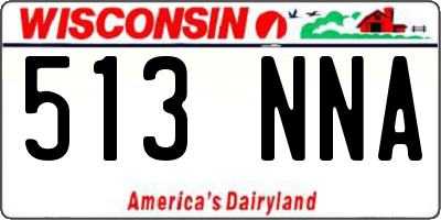 WI license plate 513NNA