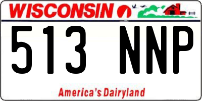 WI license plate 513NNP