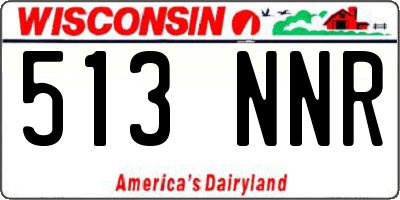 WI license plate 513NNR