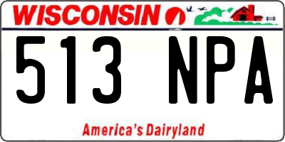 WI license plate 513NPA