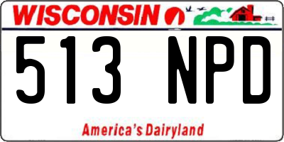 WI license plate 513NPD