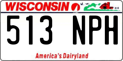 WI license plate 513NPH
