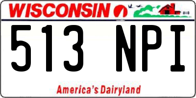 WI license plate 513NPI