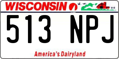 WI license plate 513NPJ
