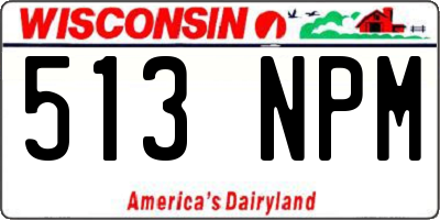 WI license plate 513NPM