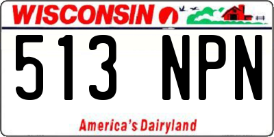 WI license plate 513NPN