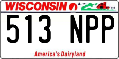 WI license plate 513NPP