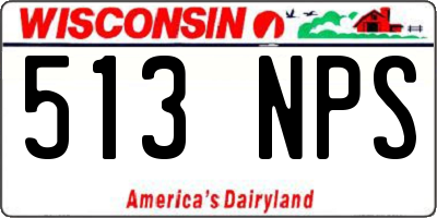 WI license plate 513NPS