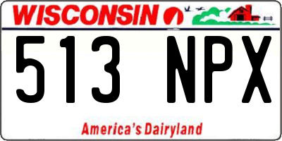 WI license plate 513NPX