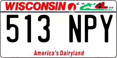 WI license plate 513NPY